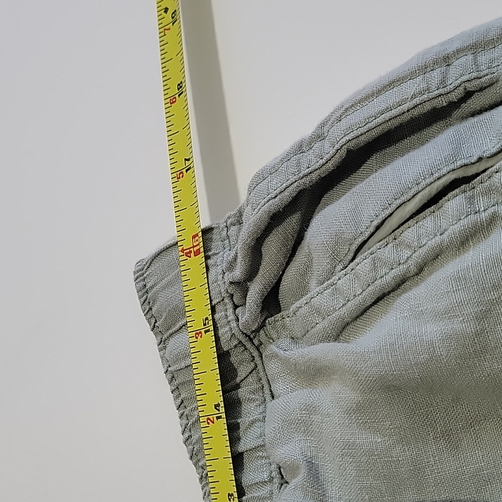 H by Halston Green 100% Linen Joggers L - Picture 8 of 10